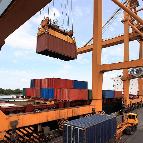 business logistics concept container cargo